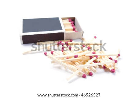 Matches.  Isolated on white background.