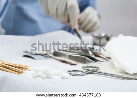 Doctor's Hands and Surgery Sets