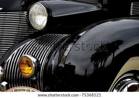 stock photo Classic car Front grill
