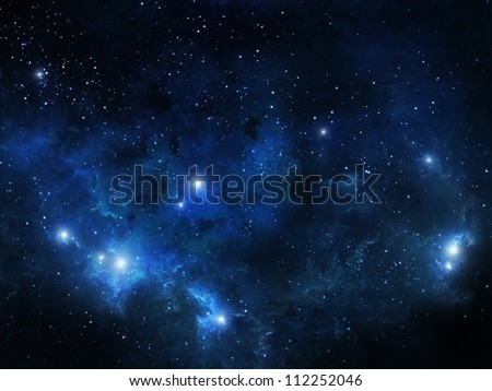 Night Sky With Stars And Nebula