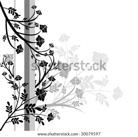 Logo Design Black  White on Black And White Floral Design Stock Vector 30079597   Shutterstock