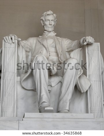 The Lincoln Memorial Statue. at the Lincoln Memorial