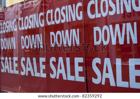 A high street store that is closing down