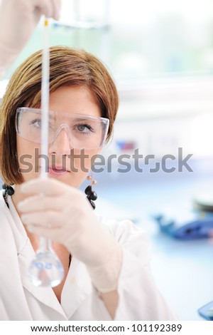 Female researcher in laboratory
