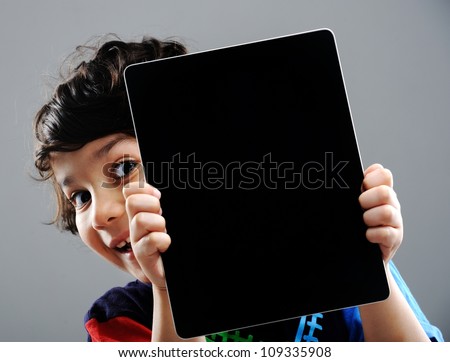 Cute kid with Tablet Cute kid with Tablet