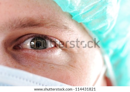 Male surgeon doctor with mask