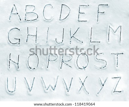 Snow alphabet font