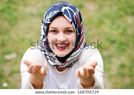 Young beautiful Muslim girl portrait
