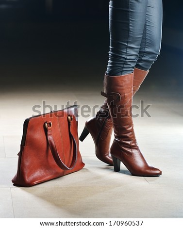 Fashionable shoe and bags leather products