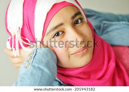 Arabic Muslim girl posing