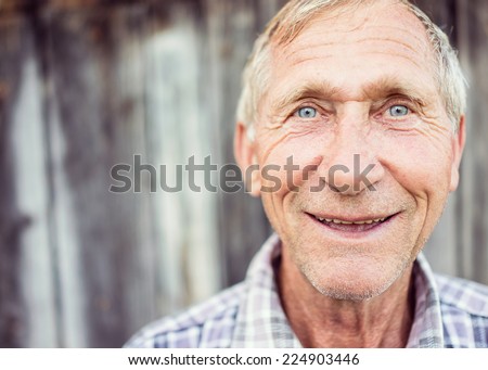 Happy smiling elder senior man portrait