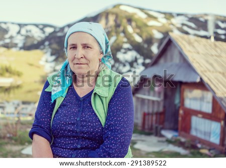 Turkish country woman in traditional clothes