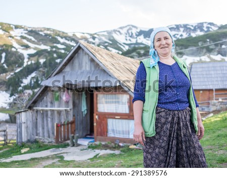 Turkish country woman in traditional clothes