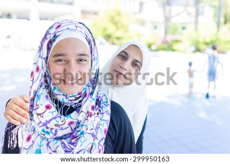 Happy Muslim girls