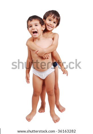 Boys Without Shirts In Underwear Stock Photo 36163282 : Shutterstock