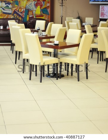 Chairs in restaurant
