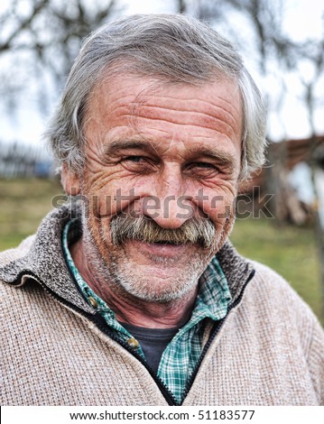 Elderly person, portrait in natural pose