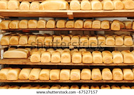 In bread bakery, food factory