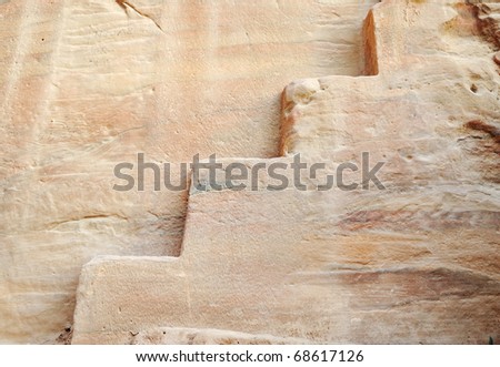 Oldest rock stairs, old nabatian culture, Petra, Jordan