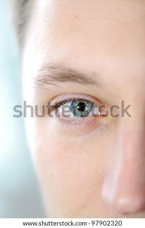 Man eye closeup