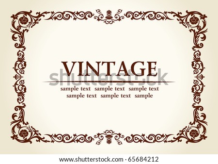vector vintage heraldic imperial frame decor vector vintage heraldic imperial frame decor