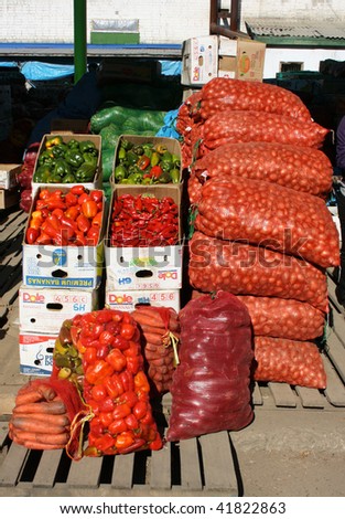 Preparation of a crop of vegetables on storage