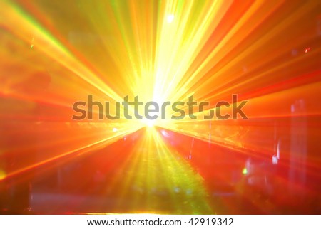 Bright flash of a laser projector