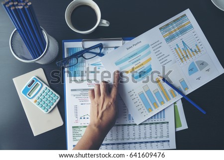 Spreadsheet Document Information Financial Startup Concept. Financial Planning Accounting Report.