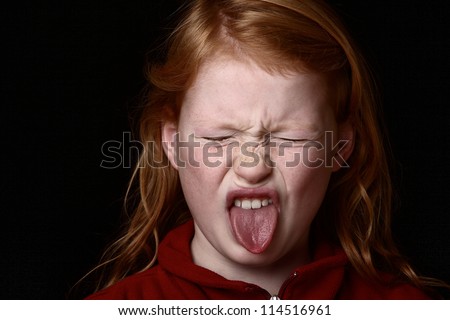 Angry young girl Angry young girl