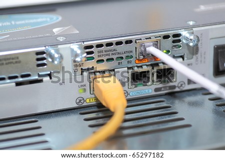 Computer network cable attached to a network device
