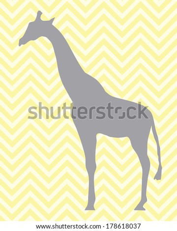 Giraffe nursery wall art