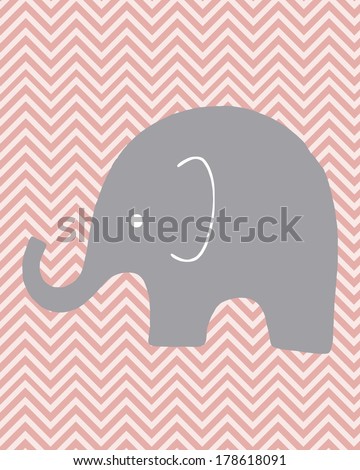 Nursery elephant art