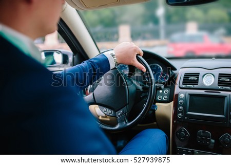 businessman driving