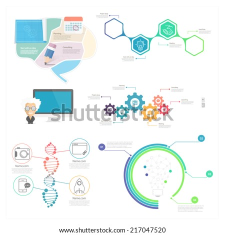 Collection set of Infographic elements for business slide presentations websites and mobile templates Collection set of Infographic elements for business slide presentations websites and mobile templates