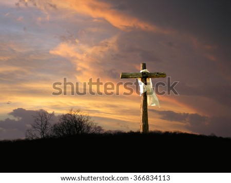 cross with sunrise