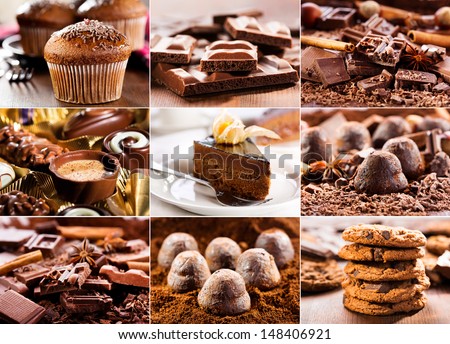 Collage Of Various Chocolate Products