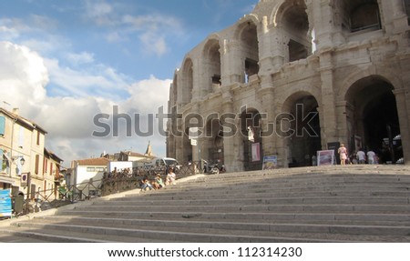 Arles Amphitheather, a Roman amphitheater, is listed as a UNESCO World Heritage site.