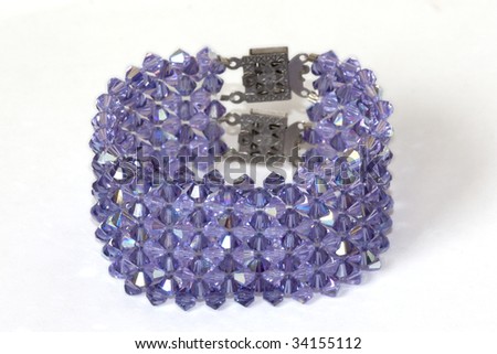 Beautiful bracelet with purple stones