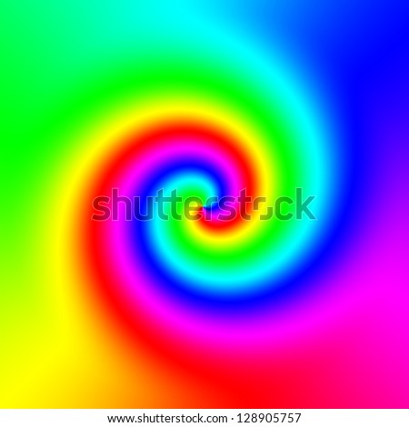 All colors of the color spectrum rotate around a center point.
