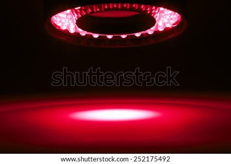 LEDs arranged circular in front of a dark background.