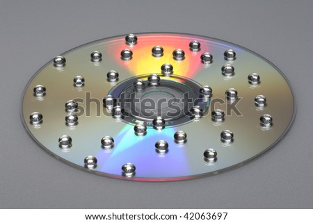 A CD or DVD is used to store data.