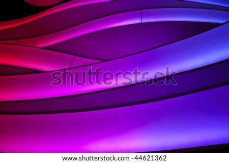 Colorful Strips and Orbs of red, pink, purple, blue and black stripes with lighted areas