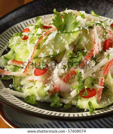 cucumber salad,cucumber salad with red chilly,