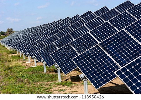 photovoltaic panels - solar panel to produce clean, sustainable, renewable energy - alternative electricity source