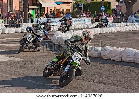 LUGO, RA, ITALY - OCTOBER 6:  unidentified riders racing at \