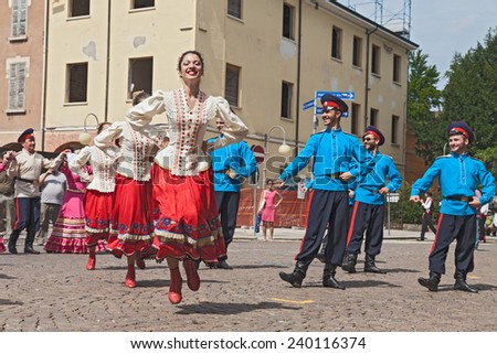RUSSI, RA, ITALY - AUGUST 3: the folk group \