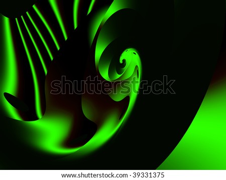 green lights - psychedelic flame in the dark, strange fantastic glows,  \
\
abstract surreal image in the dark