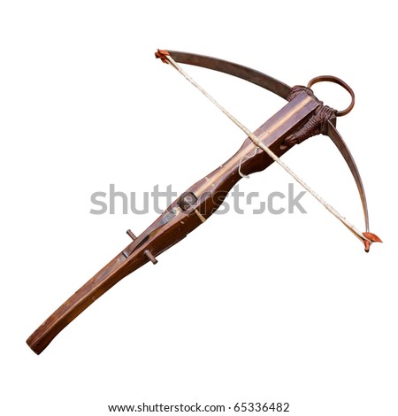 stock photo medieval wooden crossbow middle ages weapon