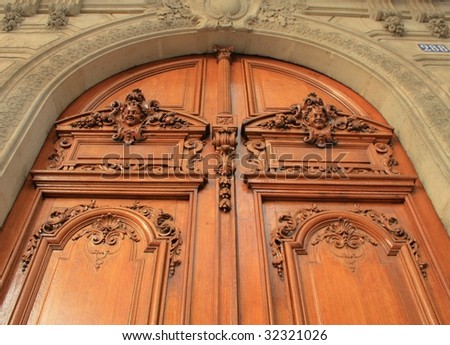 Wooden door, Paris