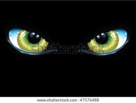 cat eyes hairstyles. black cat eyes. image of lack